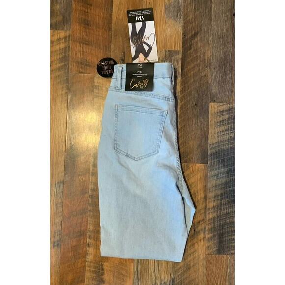 YMI Womens Curvy Fit Ultra High Rise Skinny Light Blue Jeans Size 7/28‎ - Picture 10 of 12